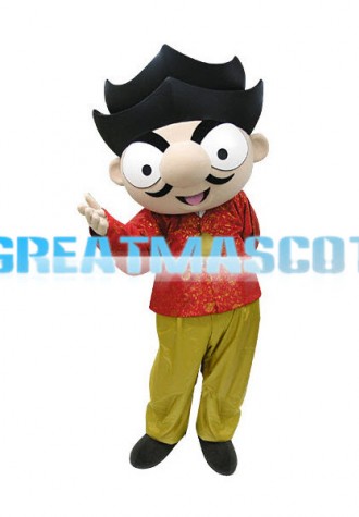 Adult Cartoon Ancient Chinese Man Mascot Costume