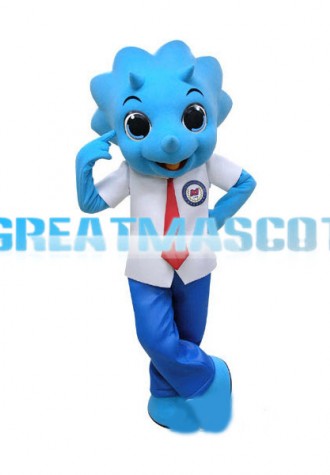 Student  Blue Triceratops Mascot Adult Costume