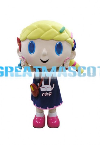Adult Size Pretty Little Girl Mascot Costume