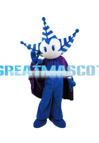 Adult Blue Pine Leaf Boy Cartoon Mascot Costume