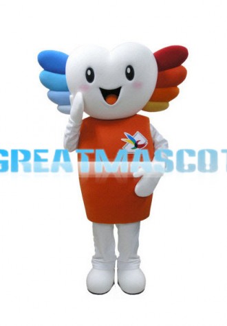 Colored Hair Snowman Mascot Adult Costume