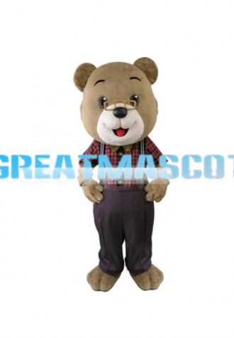 Mr. Brown Bear Mascot Adult Costume