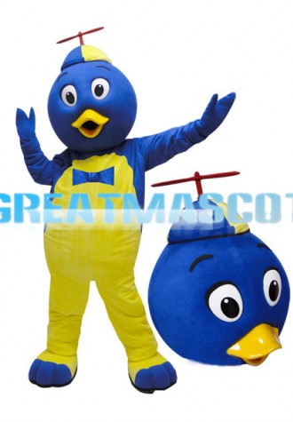 Adult Blue Head Duck Cartoon Mascot Costume