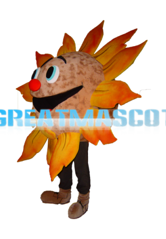 Adult Cartoon Sunflower Mascot Costume 