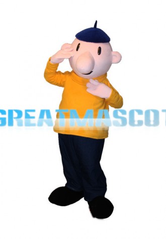 Boy With Big Nose Mascot Costume 