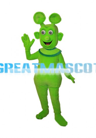 Green Tentacle Monster Mascot Adult Costume 