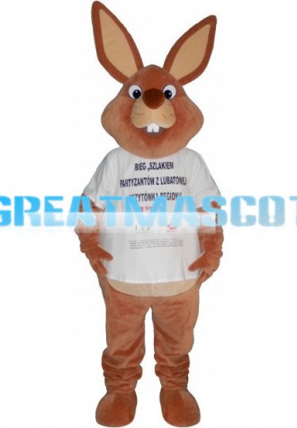 Adult Size Brown Rabbit Mascot Costume 