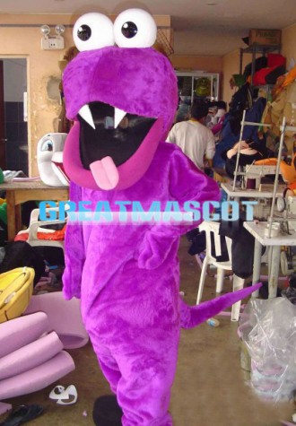 Adult Purple Monster With Big Mouth Mascot Costume 