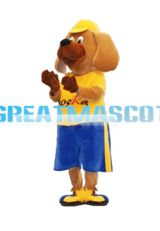 Adult Size Brown Dog Mascot Animal Fancy Dress Costume