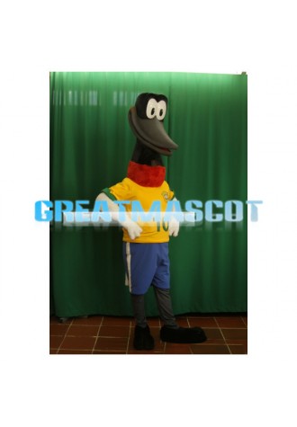 Black Long-billed Bird Mascot Adult Costume 