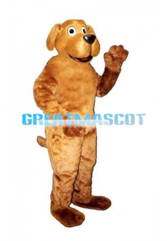Affable Golden Dog Mascot Adult Costume 