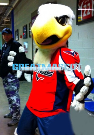 Slapshot the Large Bald Eagle Mascot Adult Costume 