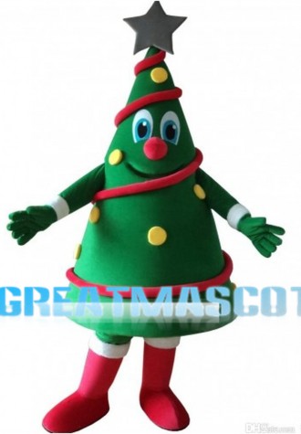 Christmas Tree With Lantern Mascot Costume