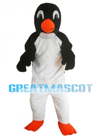 Slim Tall Adult Penguin Mascot Costume