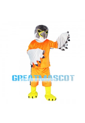 Athlete Eagle In Orange Set Mascot Costume