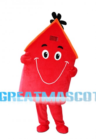 Red Windmill House Mascot Costume