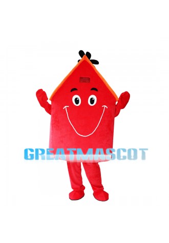 Red Windmill House Mascot Costume
