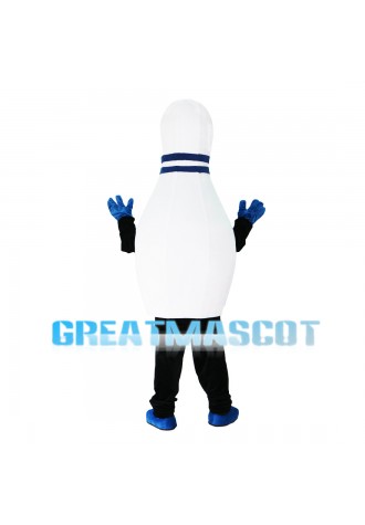 White Bowling Ball Bottle Mascot Costume