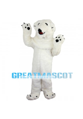 Furry Strong Polar Bear Mascot Costume