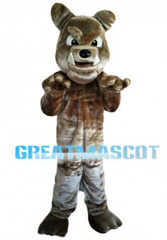 Fierce Dog Showing Sharp Tooth Mascot Costume