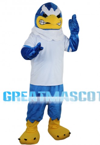 Irritable Blue Eagle Mascot Costume