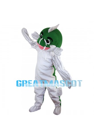 Flat Head Catfish With Big Mouth Mascot Costume