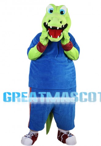 Sporty Crocodile With Sportswear Mascot Costume