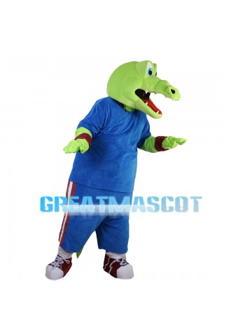 Sporty Crocodile With Sportswear Mascot Costume