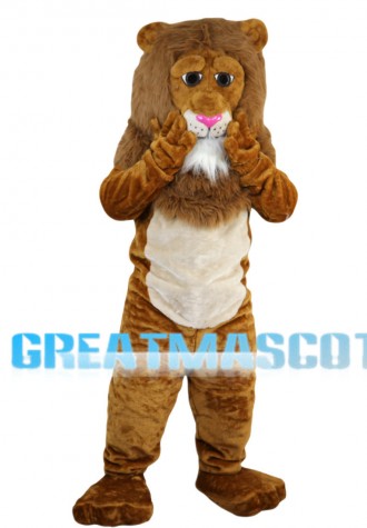 Fancy Lion With Bushy Mane Mascot Costume