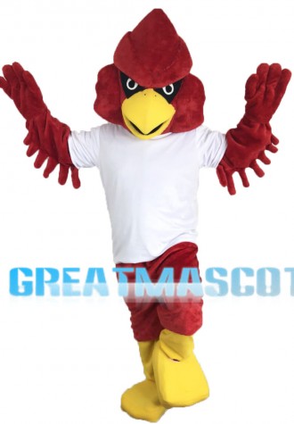Pointed Red Eagle Mascot Costume