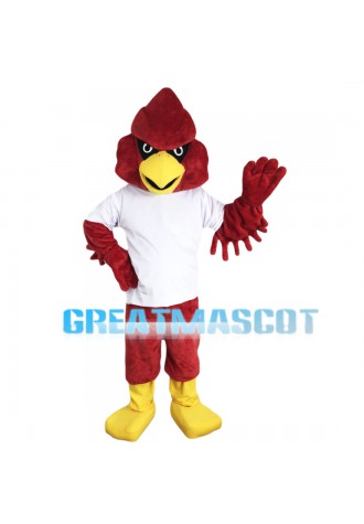 Pointed Red Eagle Mascot Costume