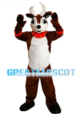 Brown Fawn With Big Shiny Eyes Mascot Costume