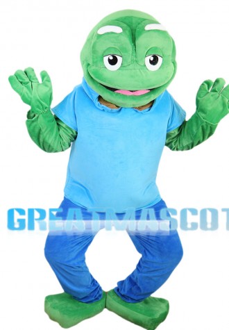 Old Frog With Blue Set Mascot Costume