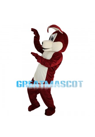 Red Brown Cartoon Dog Mascot Costume