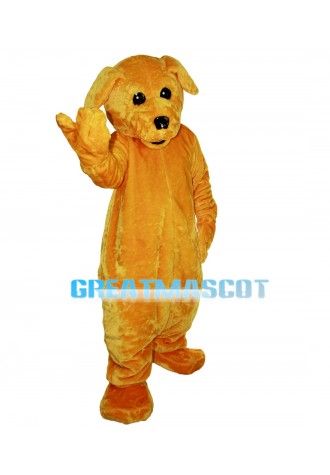 Polite Furry Brown Dog Mascot Costume