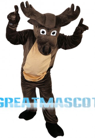Adult Cartoon Moose Mascot Costume