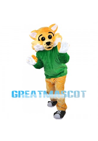 Tiger With Green Top Mascot Costume Full Set