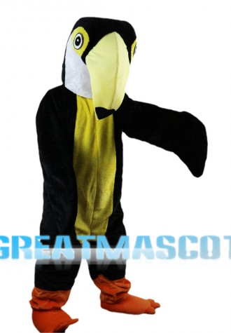 Woodpecker With Yellow Pointed Beak Mascot Costume