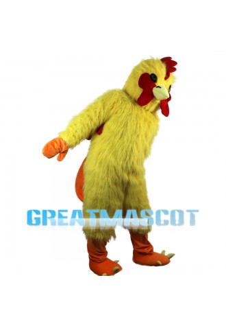 Plush Chicken With Red Crest Mascot Costume