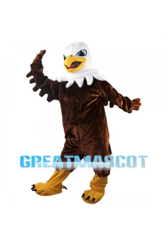 Cartoon Brown Eagle Mascot Costume