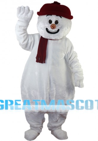 Clean Pure Snowman Mascot Costume