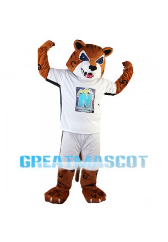 Energetic Tiger Mascot Costume For High School