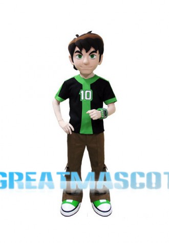 Energetic Boy With Watch Mascot Costume