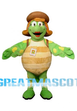 Tortoise Lady With Red Lips Mascot Costume