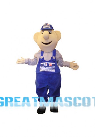Big Nose Man With Cap Mascot Costume