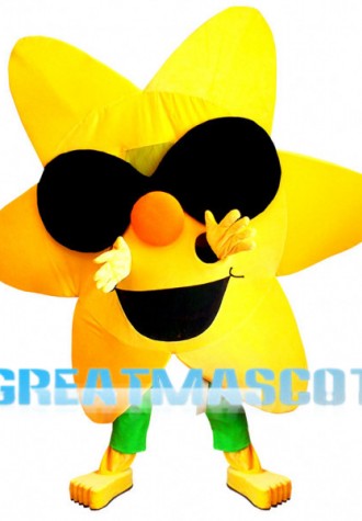 Golden Hexagon Star Mascot Costume