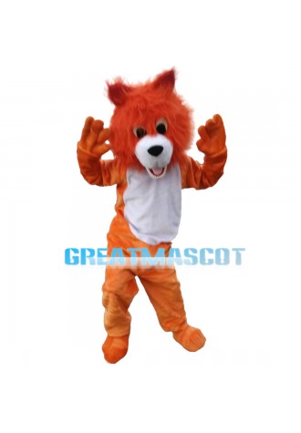 Likable Cartoon Little Orange Lion Mascot Costume