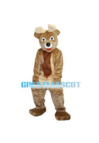 Pleasant Brown Moose Mascot Costume