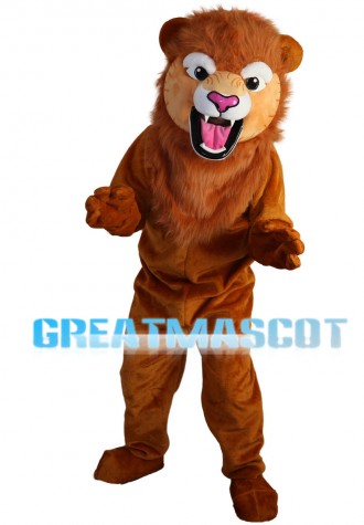 Roaring Brown Lion Mascot Costume
