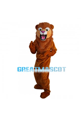 Roaring Brown Lion Mascot Costume